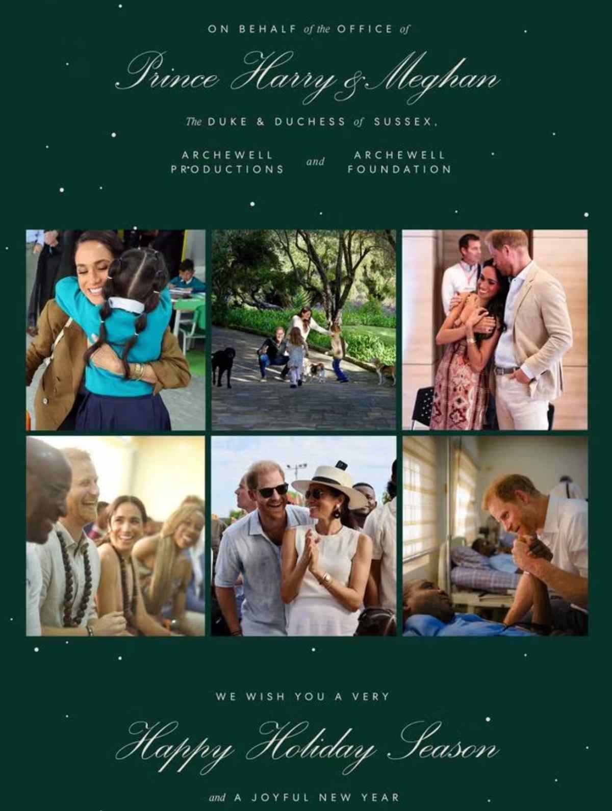 La tarjeta de Navidad del príncipe Harry y Meghan Markle / Foto: Archwell Productions.