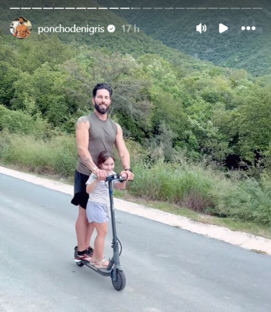 Poncho de Nigris momentos antes del accidente de su hijo / Foto: Instagram