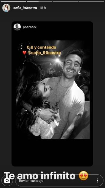 Sofía Castro celebra en Instagram 9 meses de noviazgo con Pablo Bernot