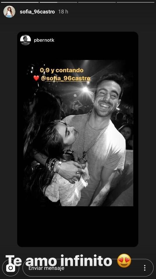 Sofía Castro celebra en Instagram 9 meses de noviazgo con Pablo Bernot