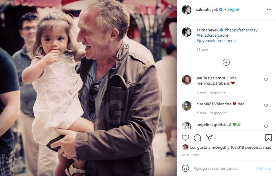 Valentina Paloma es hija de Salma Hayek y el empresario francés François-Henri Pinault / Instagram 