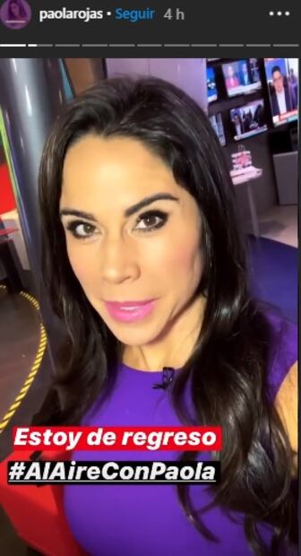 Paola Rojas regresa a la tele tras aislamiento voluntario por Covid-19 