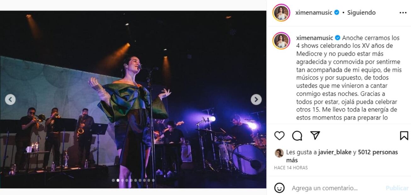 Instagram: @ximenamusic