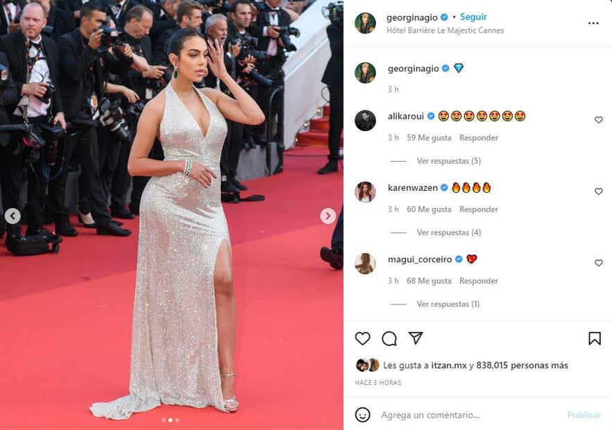 Georgina Rodríguez reaparece en el Festival de Cannes tras la muerte de su bebé