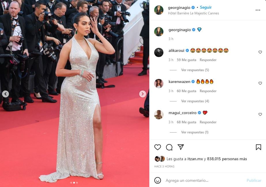 Georgina Rodríguez reaparece en el Festival de Cannes tras la muerte de su bebé