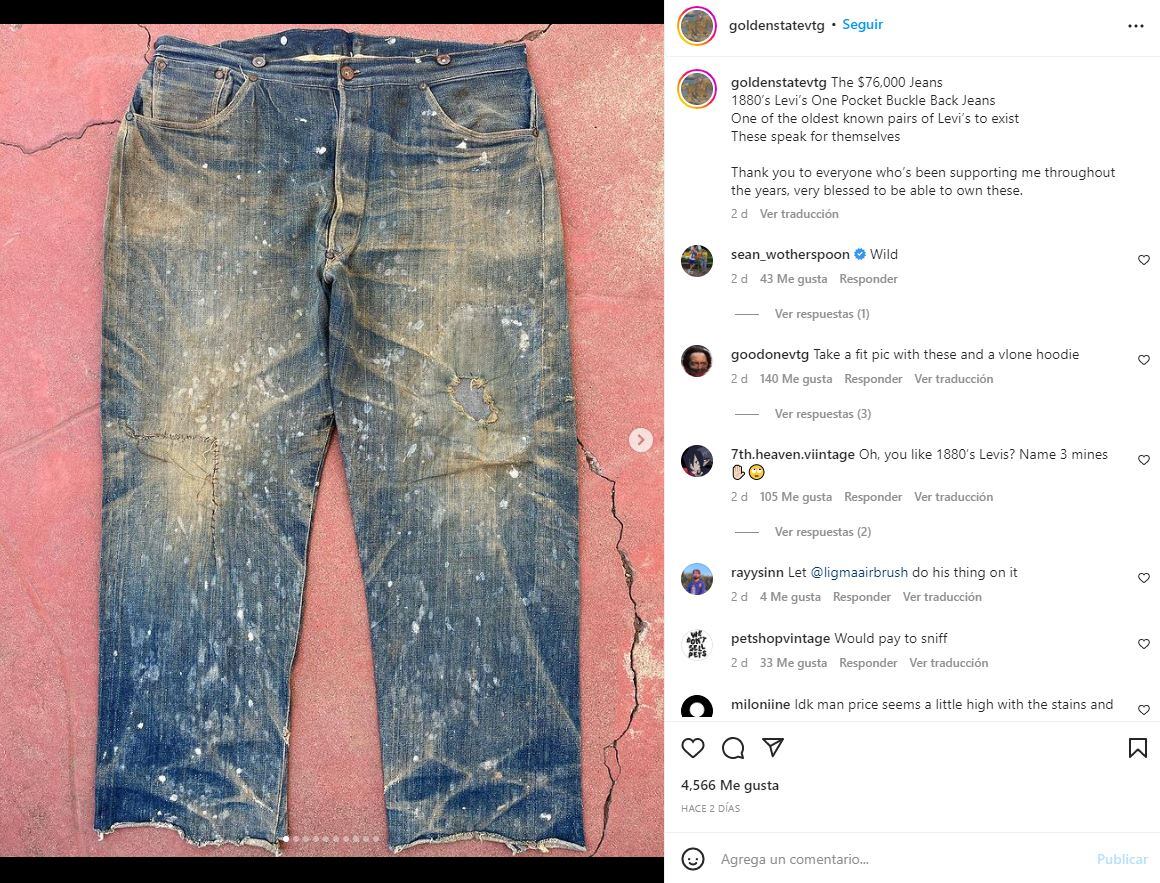 Unos jeans Levi's de 1880 se venden en 76 mil dólares en reciente subasta
