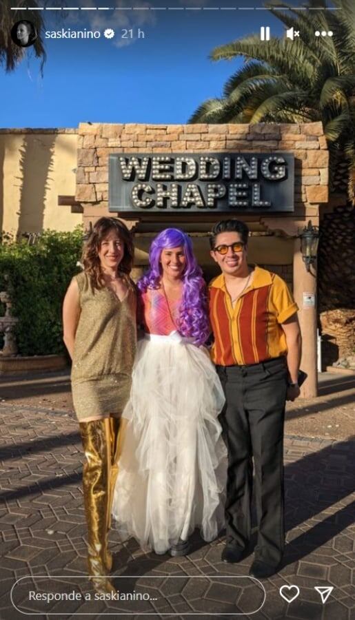Saskia Niño de Rivera y Mariel Duayhe celebran especial boda en Las Vegas