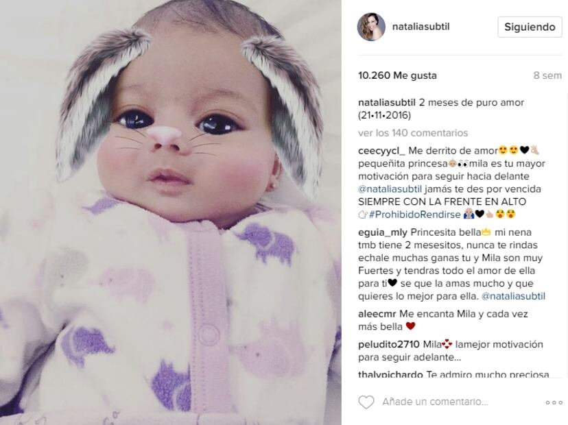 Así celebra Mila Mayer sus primeros cuatro meses