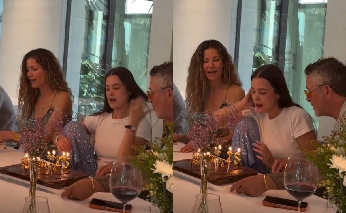 Jaydy Michel y Alejandro Sanz en el cumpleaños de su hija Manuela (Foto: Instagram)