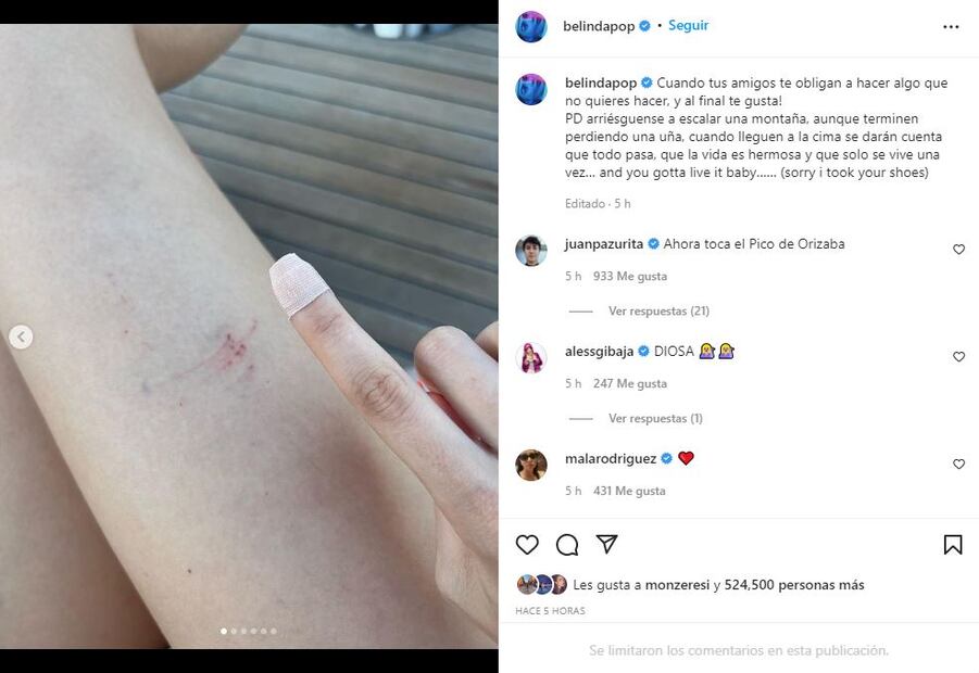 Belinda sufre accidente en viaje con Jared Leto