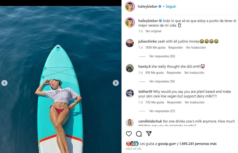 Instagram: @haileybieber