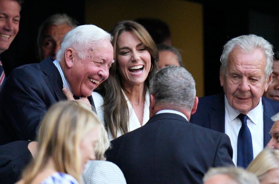 Kate Middleton en el partido de cuartos de final de la Copa Mundial de Rugby entre Inglaterra y Fiji en Francia / AP