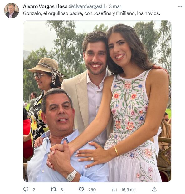 Gonzalo Vargas Llosa y su hija Josefina / Foto: x