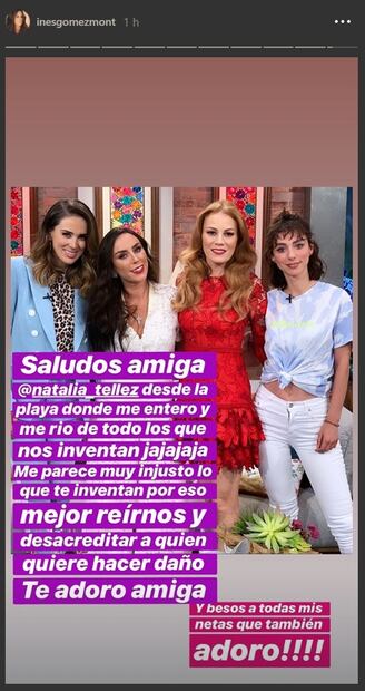 Inés Gómez Mont se ríe de rumores y disfruta las vacaciones, sin maquillaje, al lado de su numerosa familia
