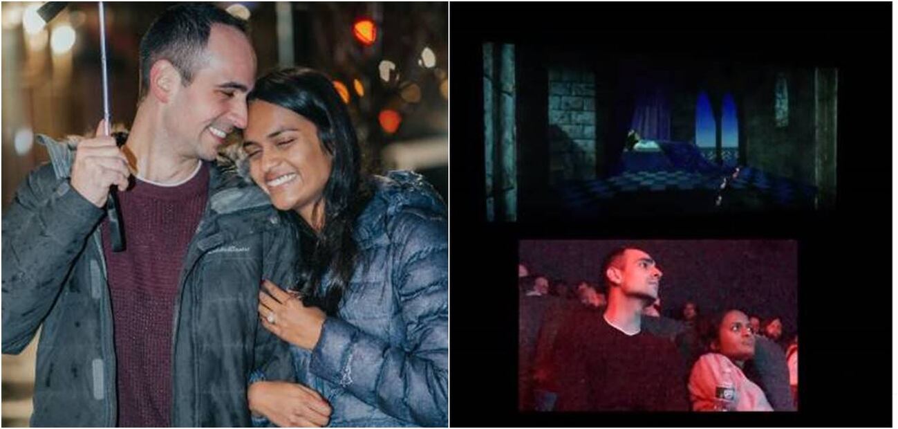 La fabulosa pedida de mano con la cinta 'Sleeping Beauty' que se hizo viral