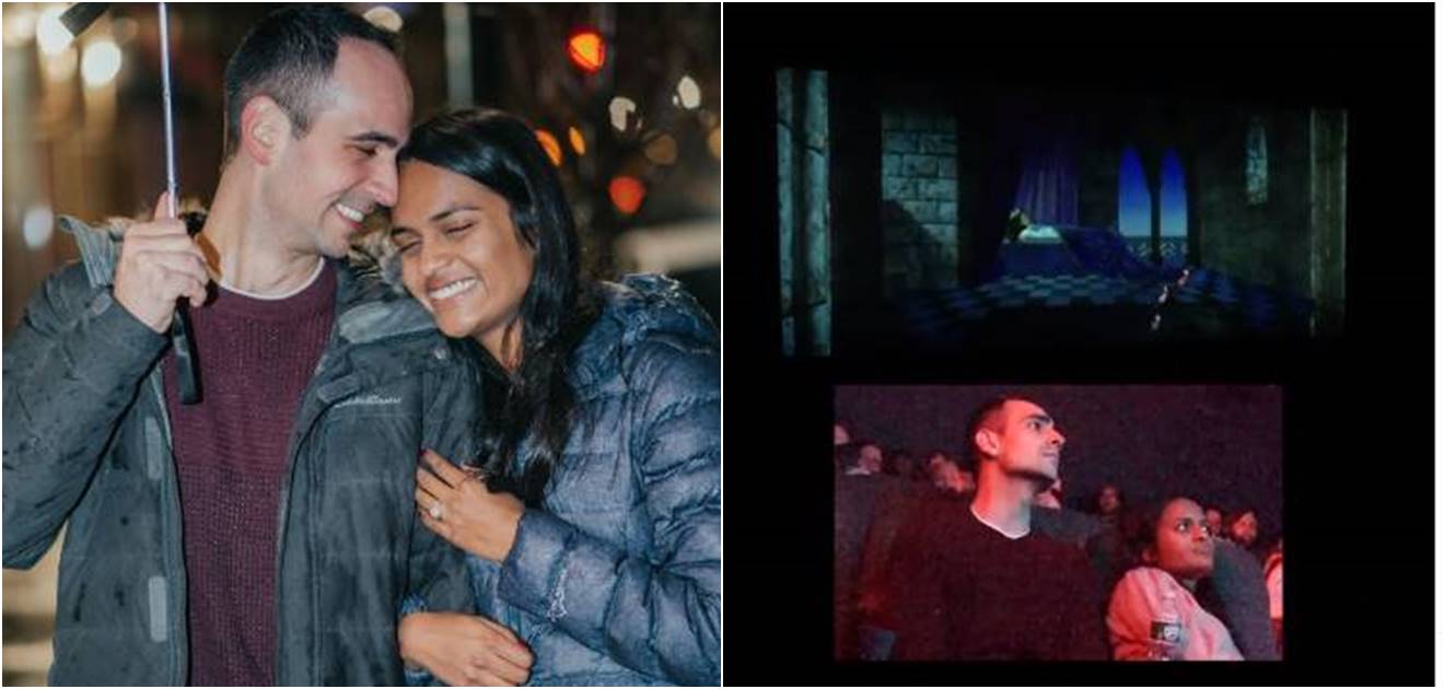 La fabulosa pedida de mano con la cinta 'Sleeping Beauty' que se hizo viral