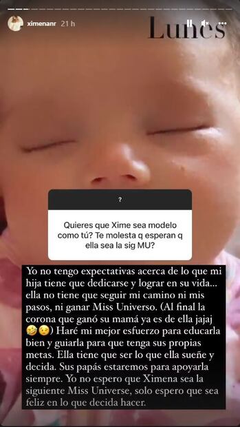 Ximena Navarrete revela varios detalles del nacimiento de su hija