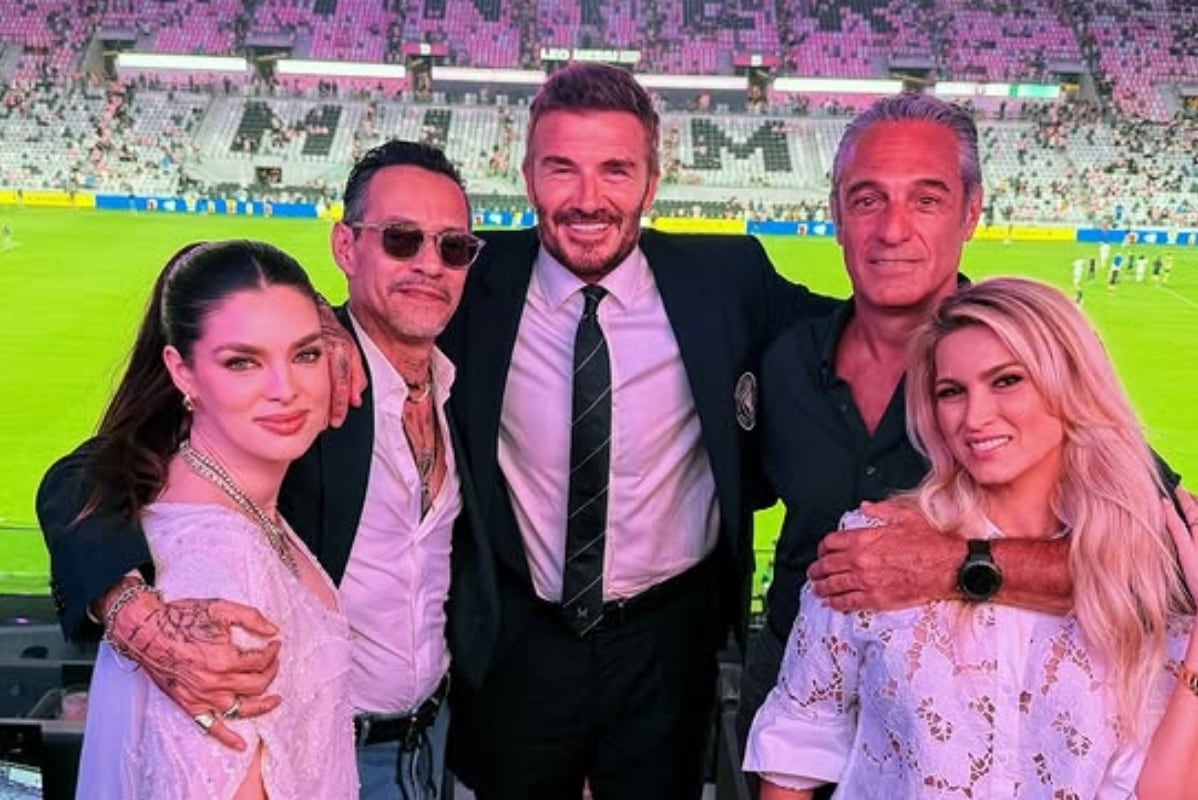 Nadia Ferreira, Marc Anthony, David Beckham, Carlos Slim Domit y María Elena Torruco / Foto: Instagram