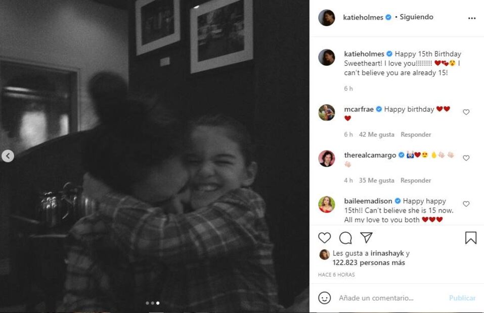 La conmovedora felicitación de Katie Holmes a Suri Cruise por sus 15 años / Instagram