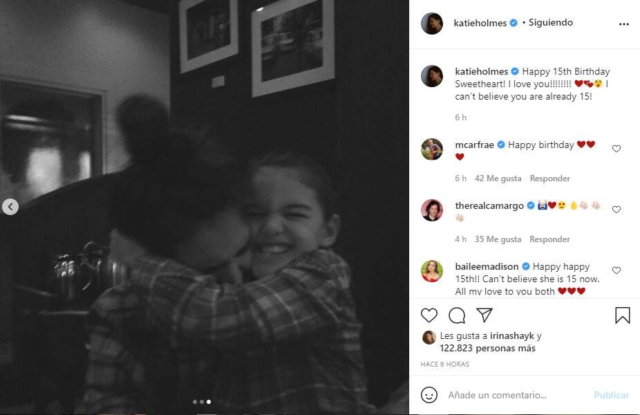 La conmovedora felicitación de Katie Holmes a Suri Cruise por sus 15 años / Instagram