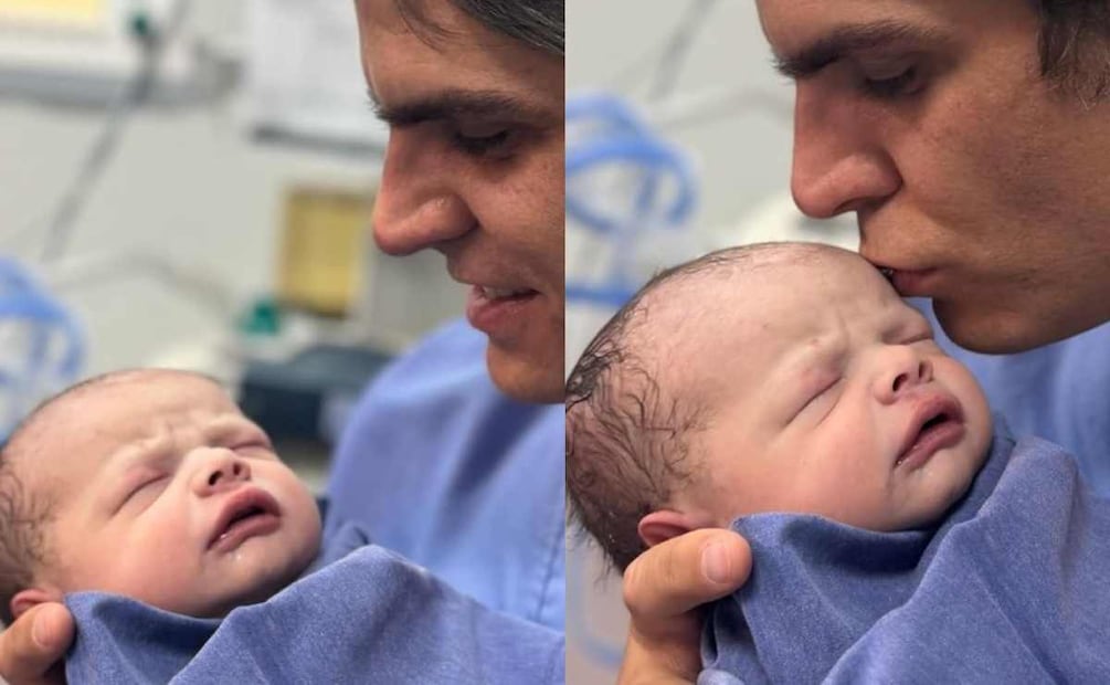 Juan Carlos Valladares junto a su bebé / Foto: Instagram @jcvalladares