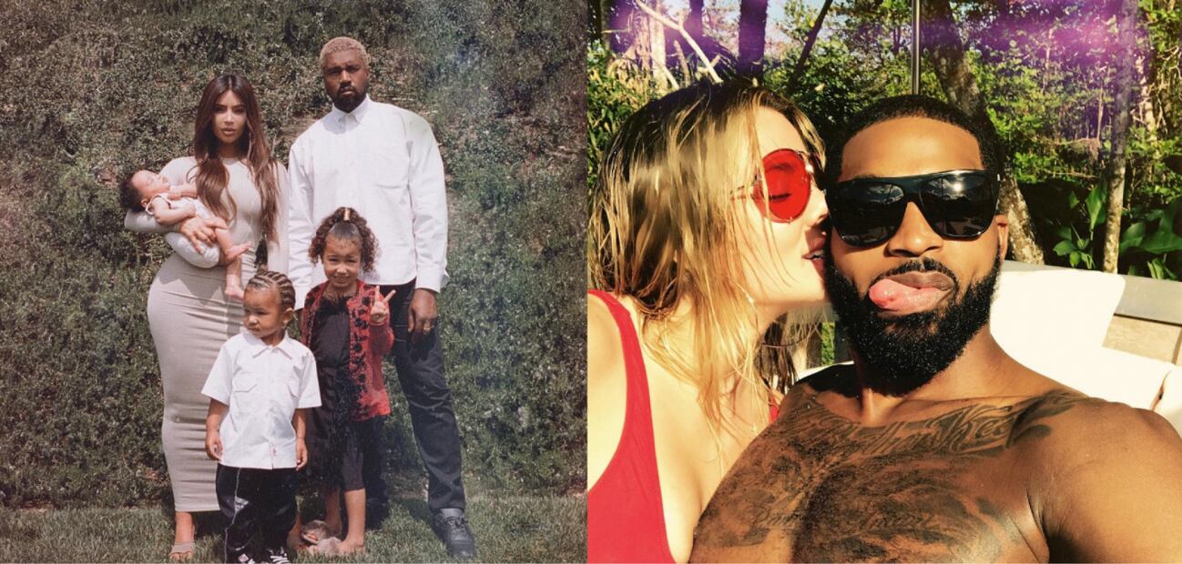 Chicago y True, hijas de Kim y Khloé Kardashian por primera vez juntas