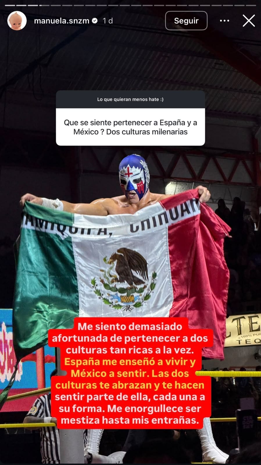 Storie de Manuel Sánchez. (Foto: Instagram)