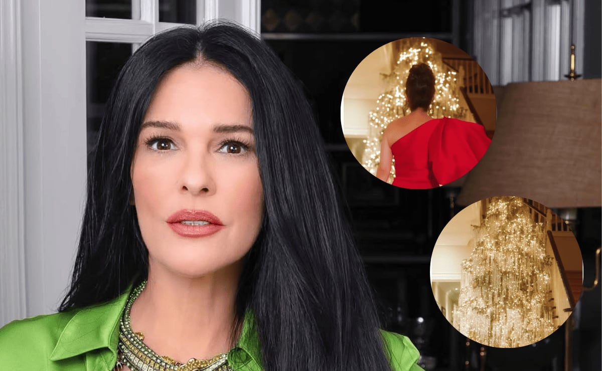 Martha Debayle sorprende con su árbol de Navidad hecho con más de 40 mil hilos plateados