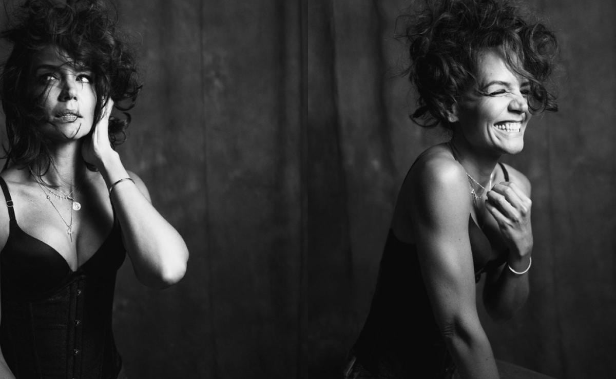 Katie Holmes como nunca la habías visto: sensual con botas al muslo para Vogue