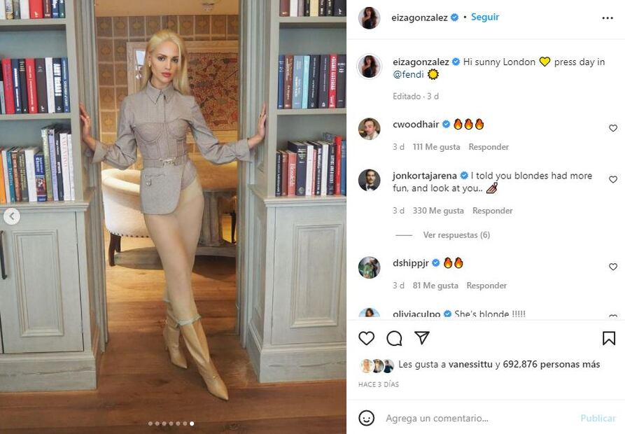 Eiza González impactó con falda transparente y botas