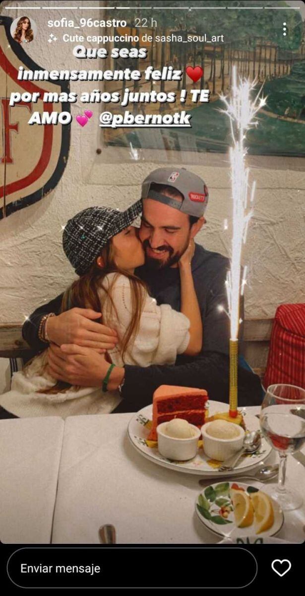 Angélica Rivera, guapísima, celebra a Pablo Bernot, novio de su hija Sofía