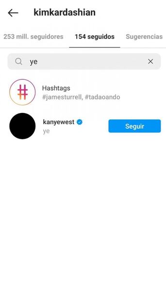 Kanye West deja de seguir a Kim Kardashian en Instagram en medio de rumores de reconciliación