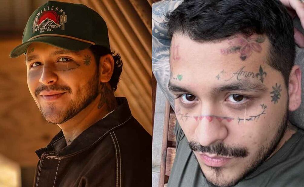 El antes y después de Christian Nodal / Fotos: Instagram
