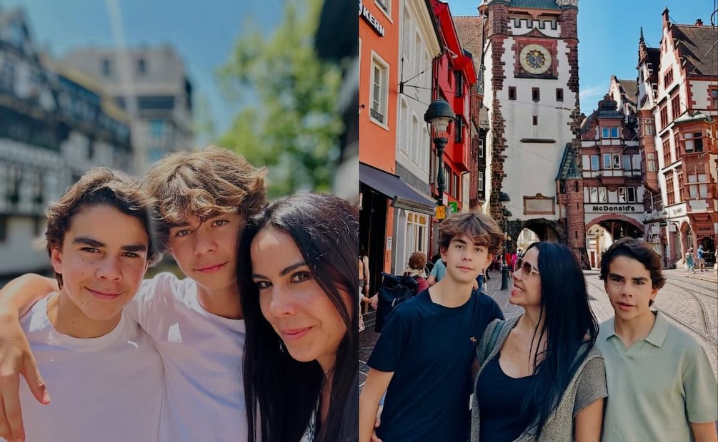 Paola Rojas junto a sus hijoa Paulo y Leonardo / Fotos: Instagram @paolarojas