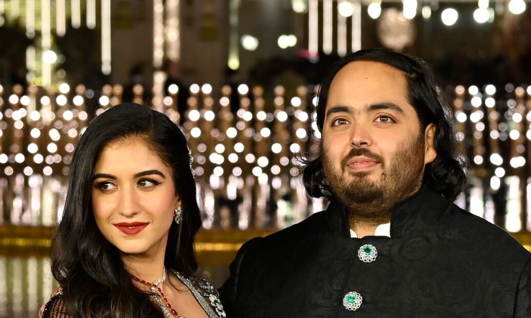 Anant Ambani y su futura esposa Radhika Merchant / Getty Images
