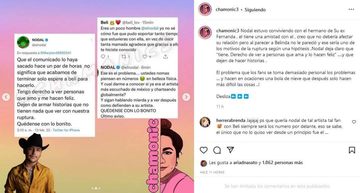 Christian Nodal responde en Twitter: “Decepción la que me llevé yo”