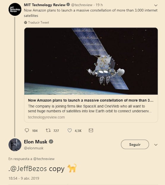 Elon Musk se 'burla' de Jeff Bezos en Twitter 