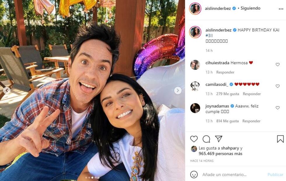 Aislinn Derbez y Mauricio Ochmann, juntos y felices en el cumpleaños de su hija / Instagram