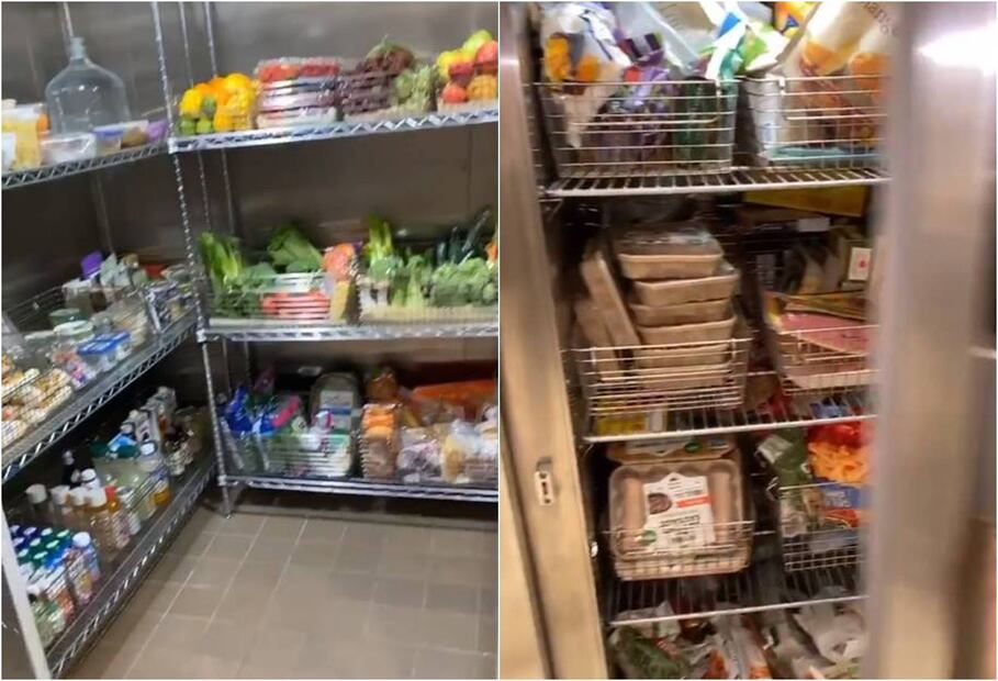 Kim Kardashian muestra el gran tamaño del refrigerador principal de su casa