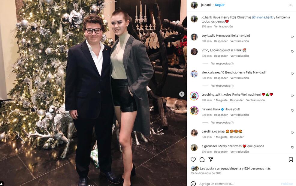 Jorge Carlos y Nirvana Hank/Instagram