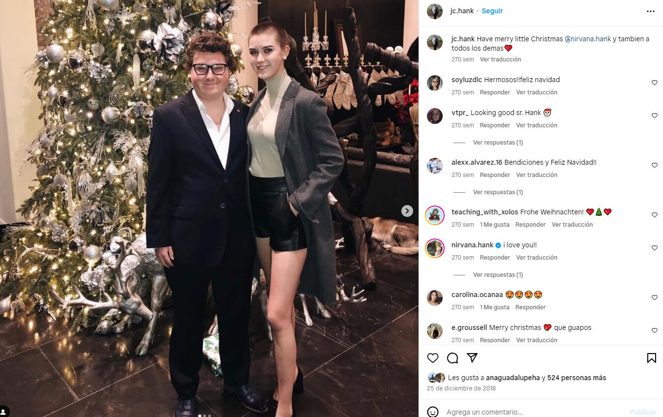 Jorge Carlos y Nirvana Hank/Instagram