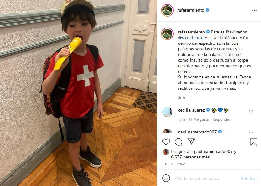 Rafa Sarmiento se lanza contra Vicente Fox: “Su ignorancia es de su estatura”