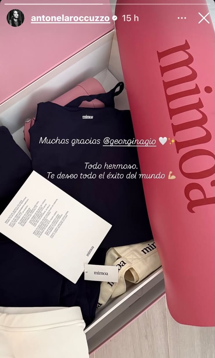 Storie de Antonela. (Foto: Instagram)