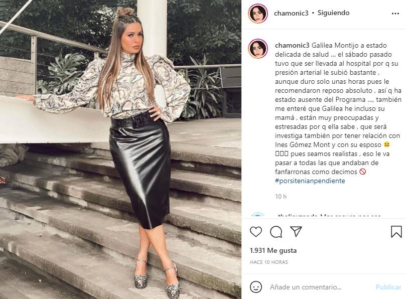 Aseguran que Galilea Montijo está mal de salud ¿por Inés Gómez Mont?