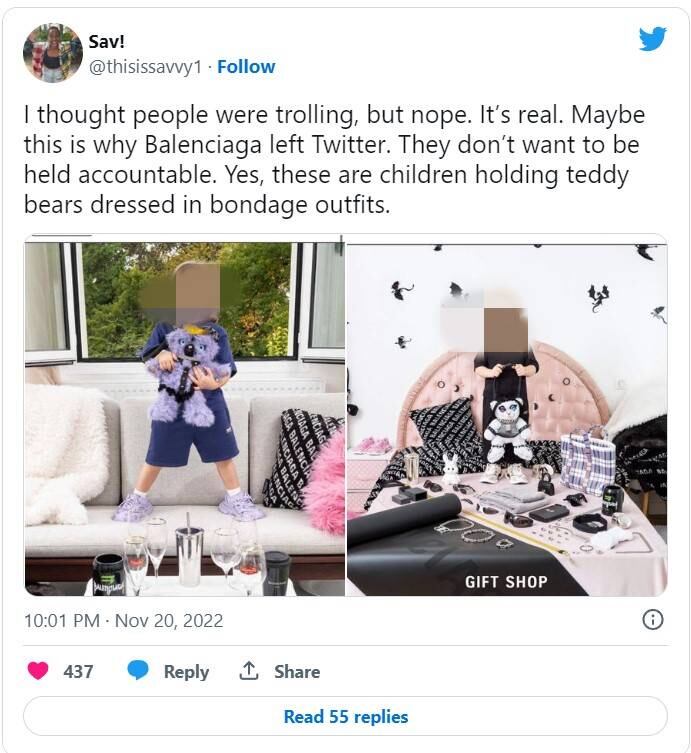 Balenciaga bajo fuego por campaña "depravada" con niños y osos de peluche 