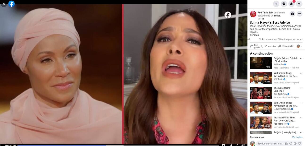 Salma Hayek confiesa que sus senos comenzaron a crecer en la menopausia