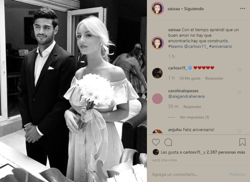 Carlos Vela y Saioa celebran otro año más de mucho amor