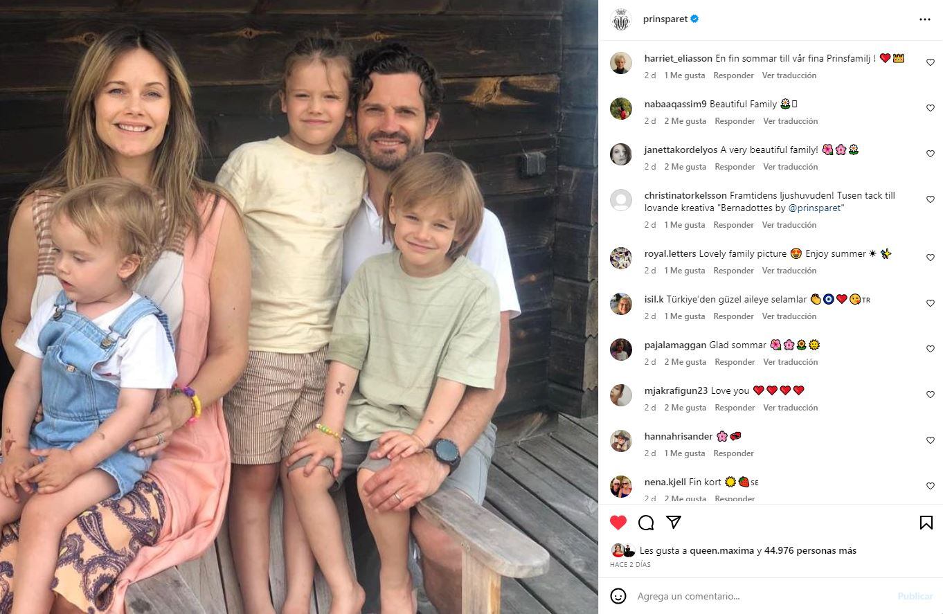Carlos Felipe de Suecia es el segundo hijo de los reyes Carlos XVI Gustavo de Suecia y Silvia / Instagram