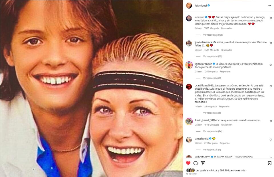 Luis Miguel y Marcela Basteri/Instagram.