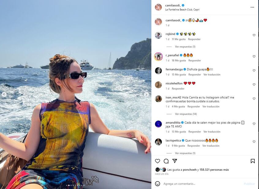 Camila Sodi disfrutando de la belleza de Italia / Instagram